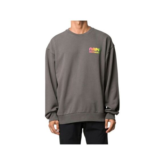 NAPA IJRI Mens Gray Printed Long Sleeve Crew Neck Classic Fit Sweatshirt M